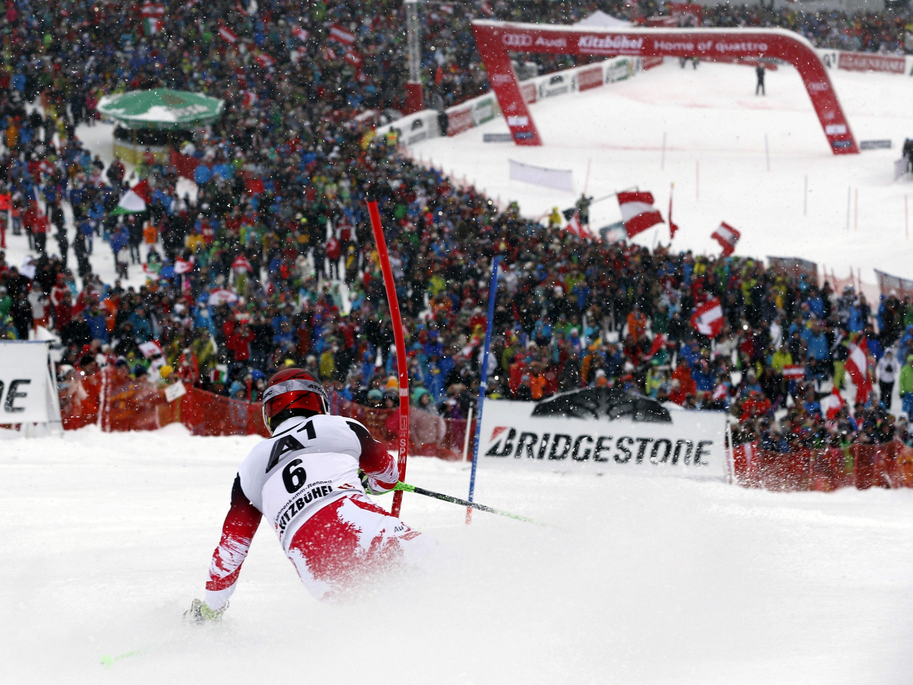 Am Sonntag trauen sich die Slalom-Spezialisten wieder über den Ganslernhang.