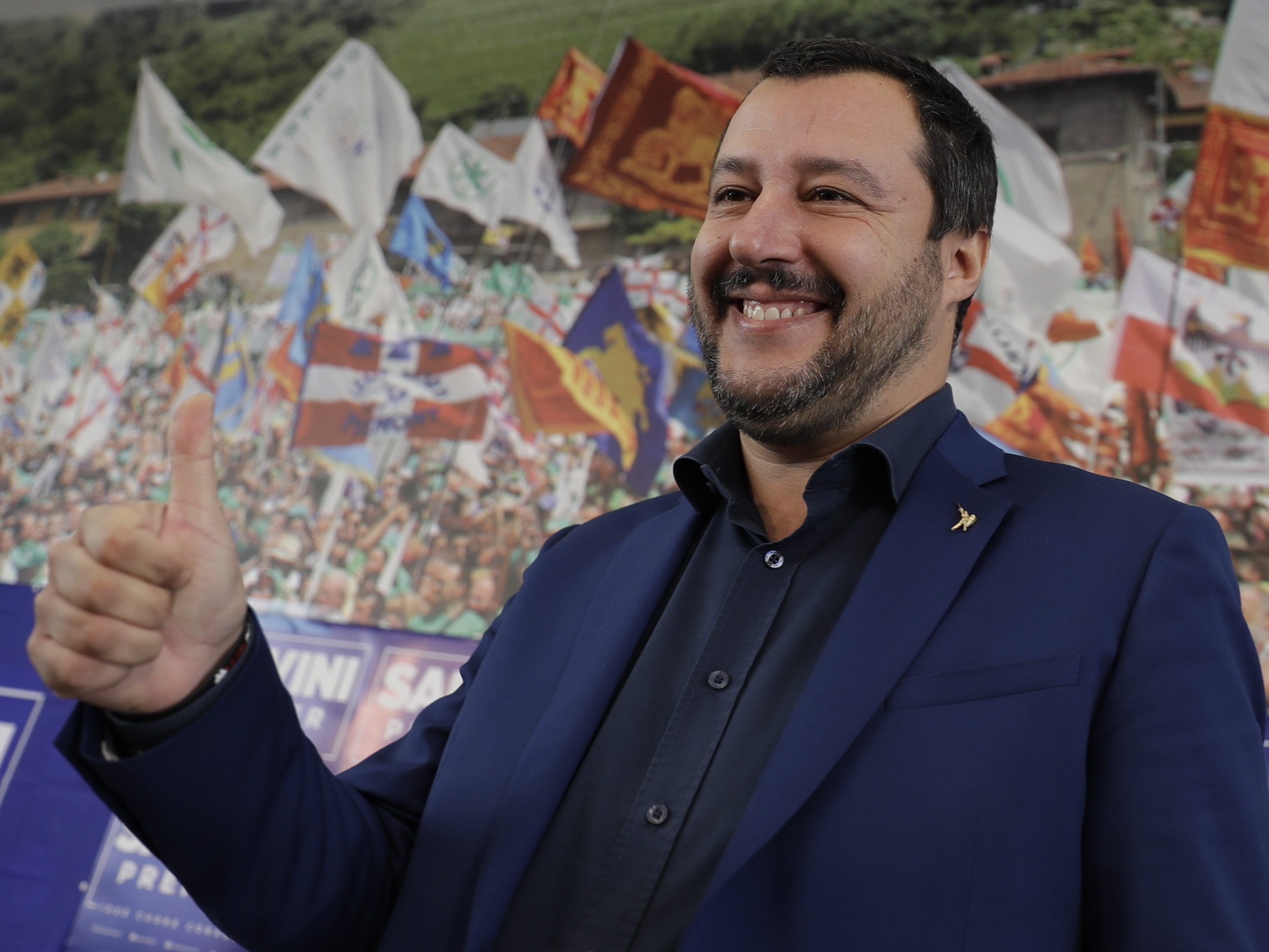Matteo Salvini will die Lega Nord in Italien stark machen.