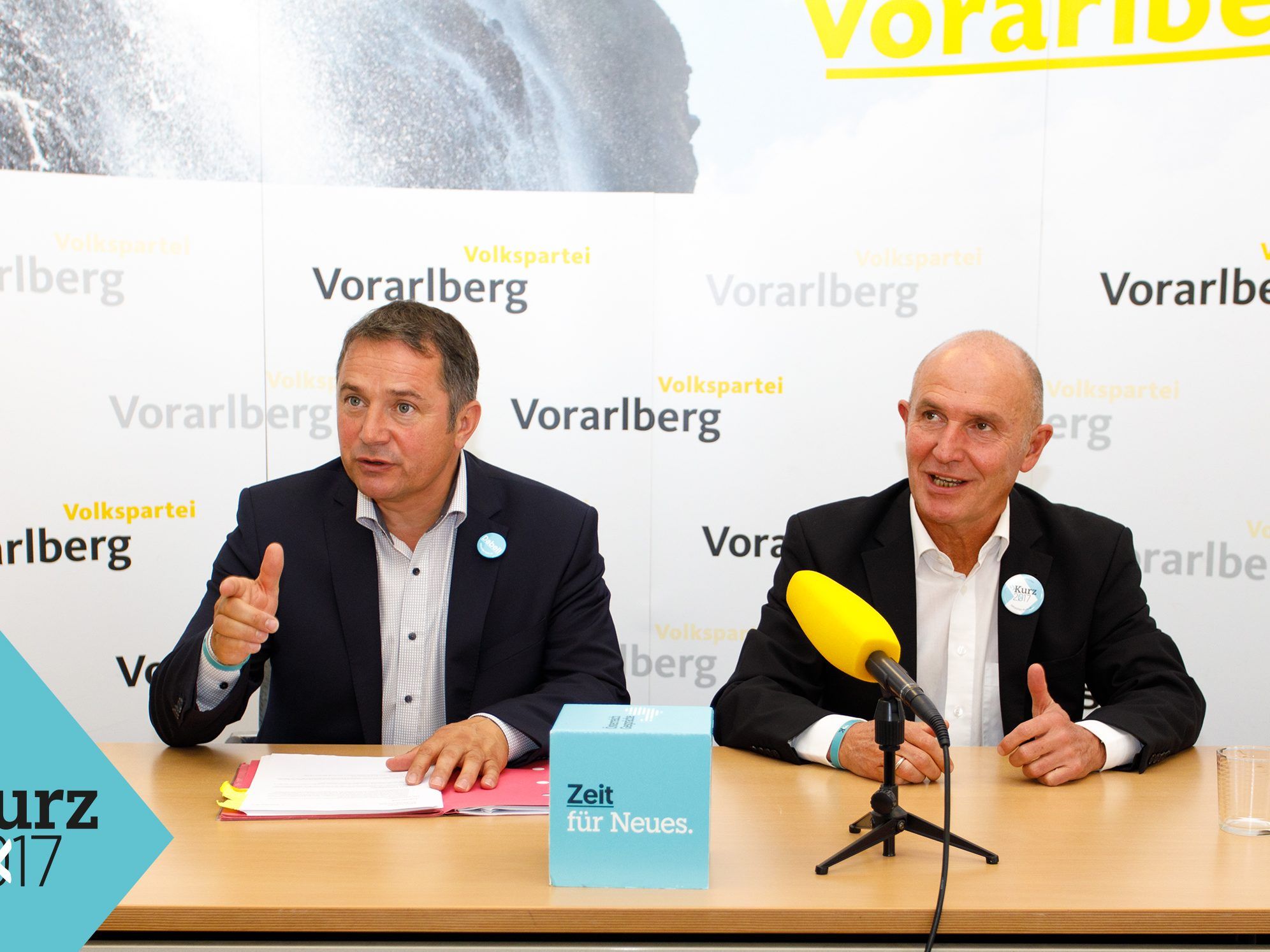 Norbert Sieber und Albert Hofer beim Pressegespräch zum Thema "Leistbares Wohnen"