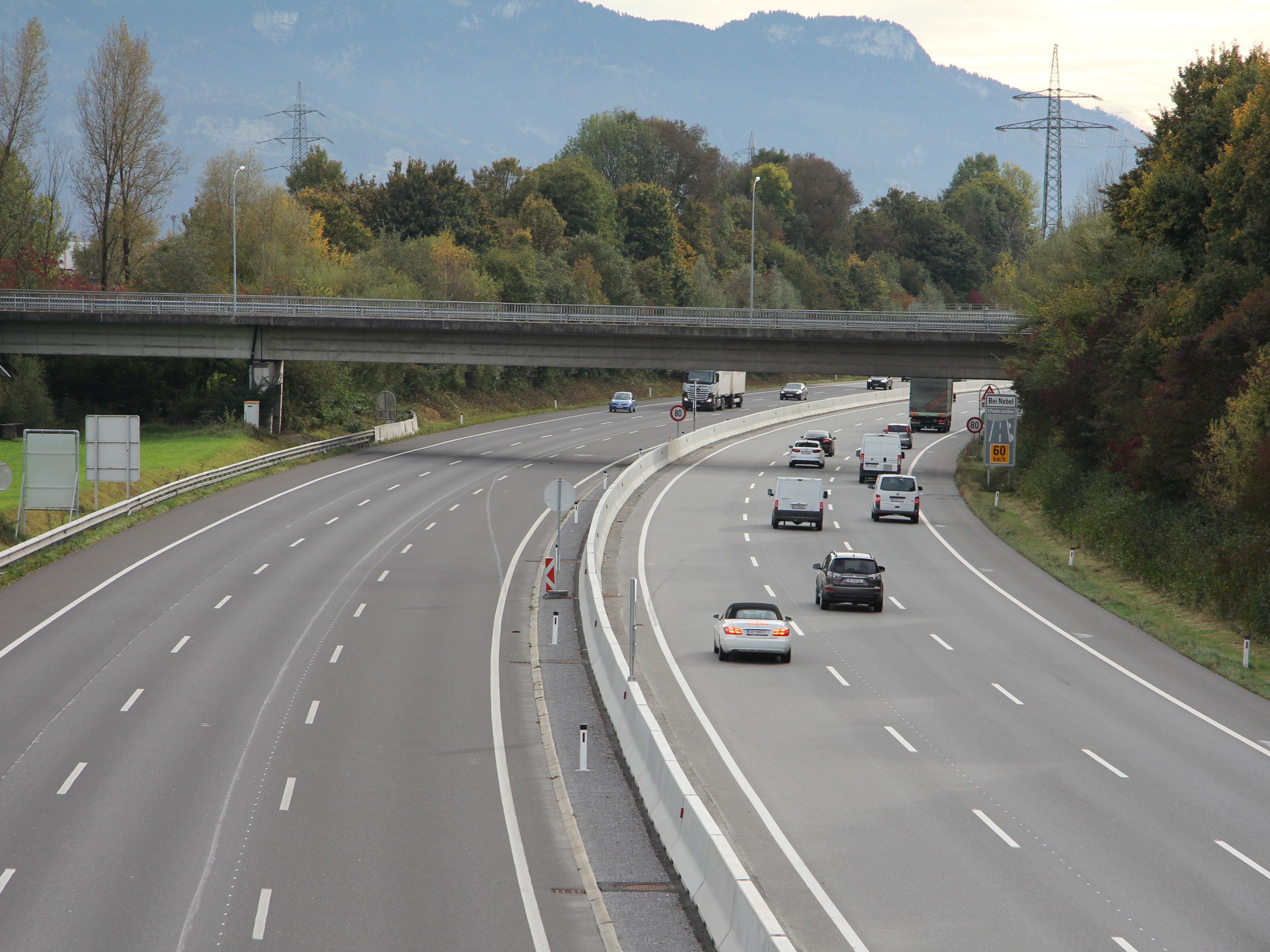 Die A14 bei Wolfurt ist der meistbefahrenste Straßenabschnitt.
