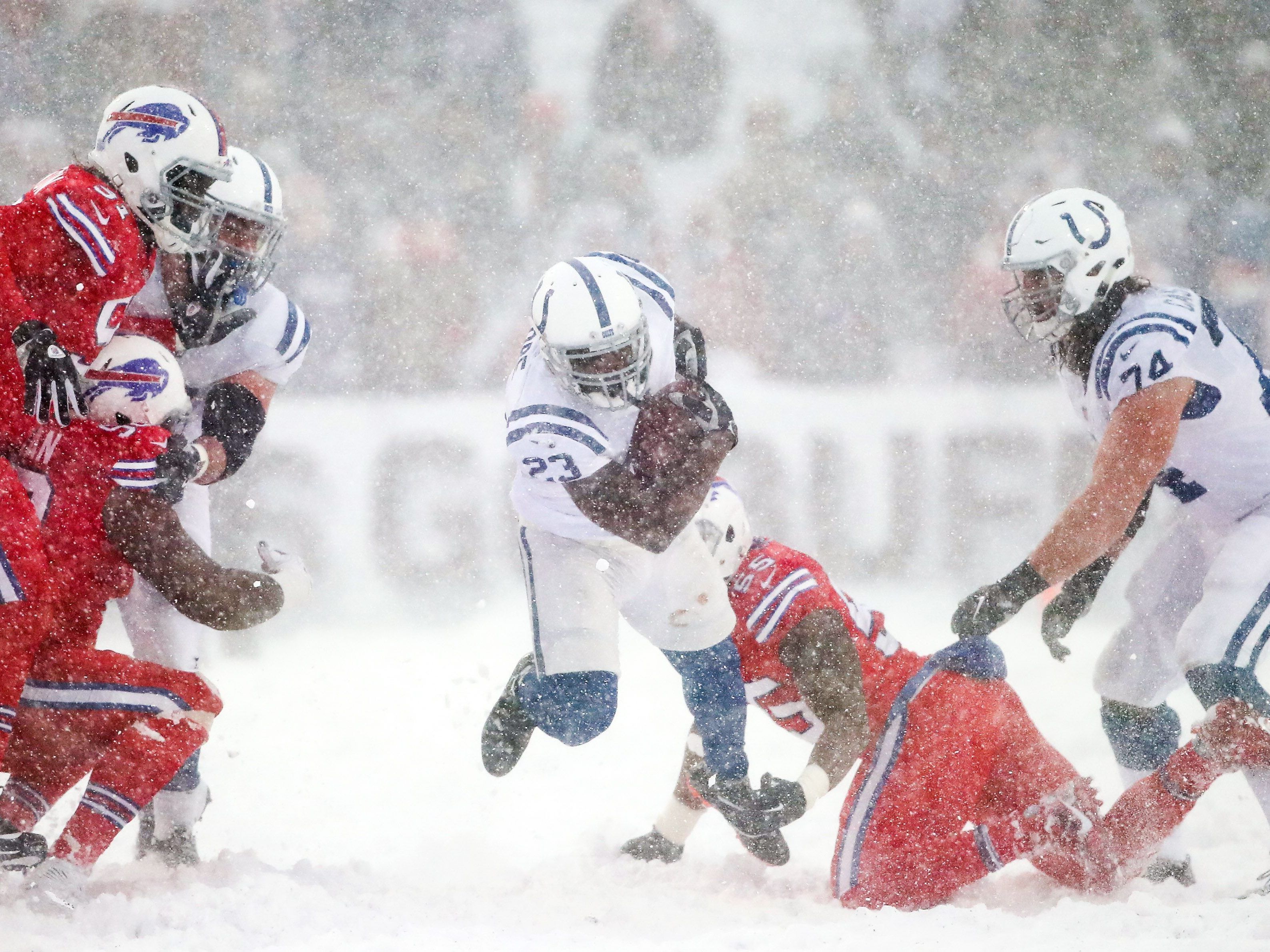 Beim Schneechaos-Spiel in Buffalo behielten die Bills die Oberhand.