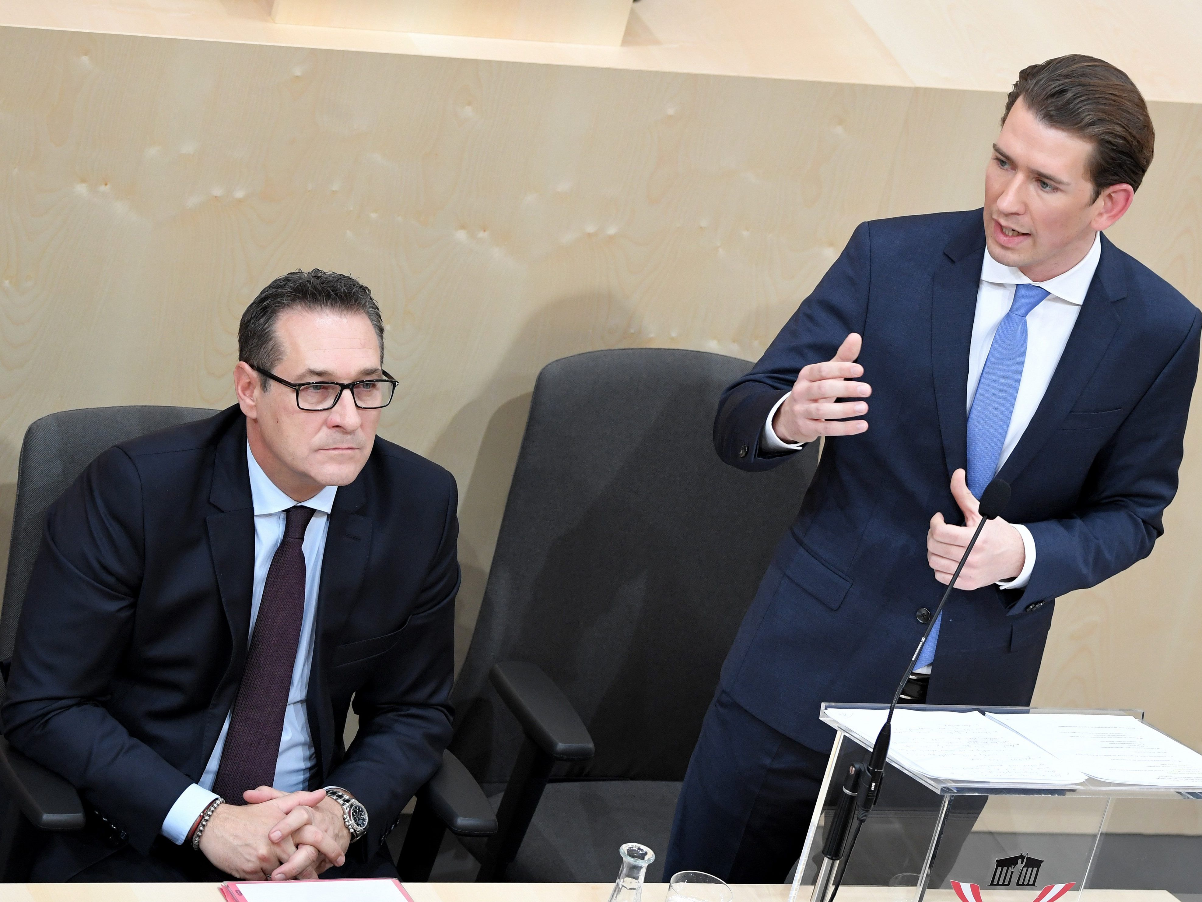 Kurz hielt die erste offizielle Rede als Bundeskanzler.