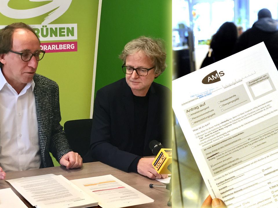 Johannes Rauch und Adi Groß kritisierten das Arbeitslosengeld Neu.