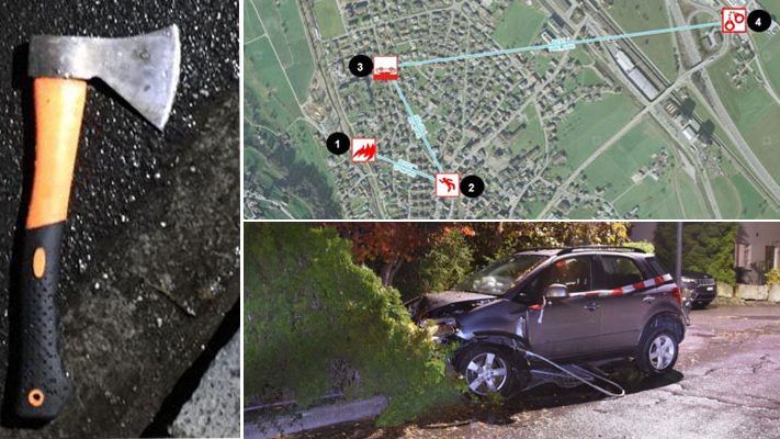 Auch Paar mit Kinderwagen wurde angegriffen. (Bilder: AP)