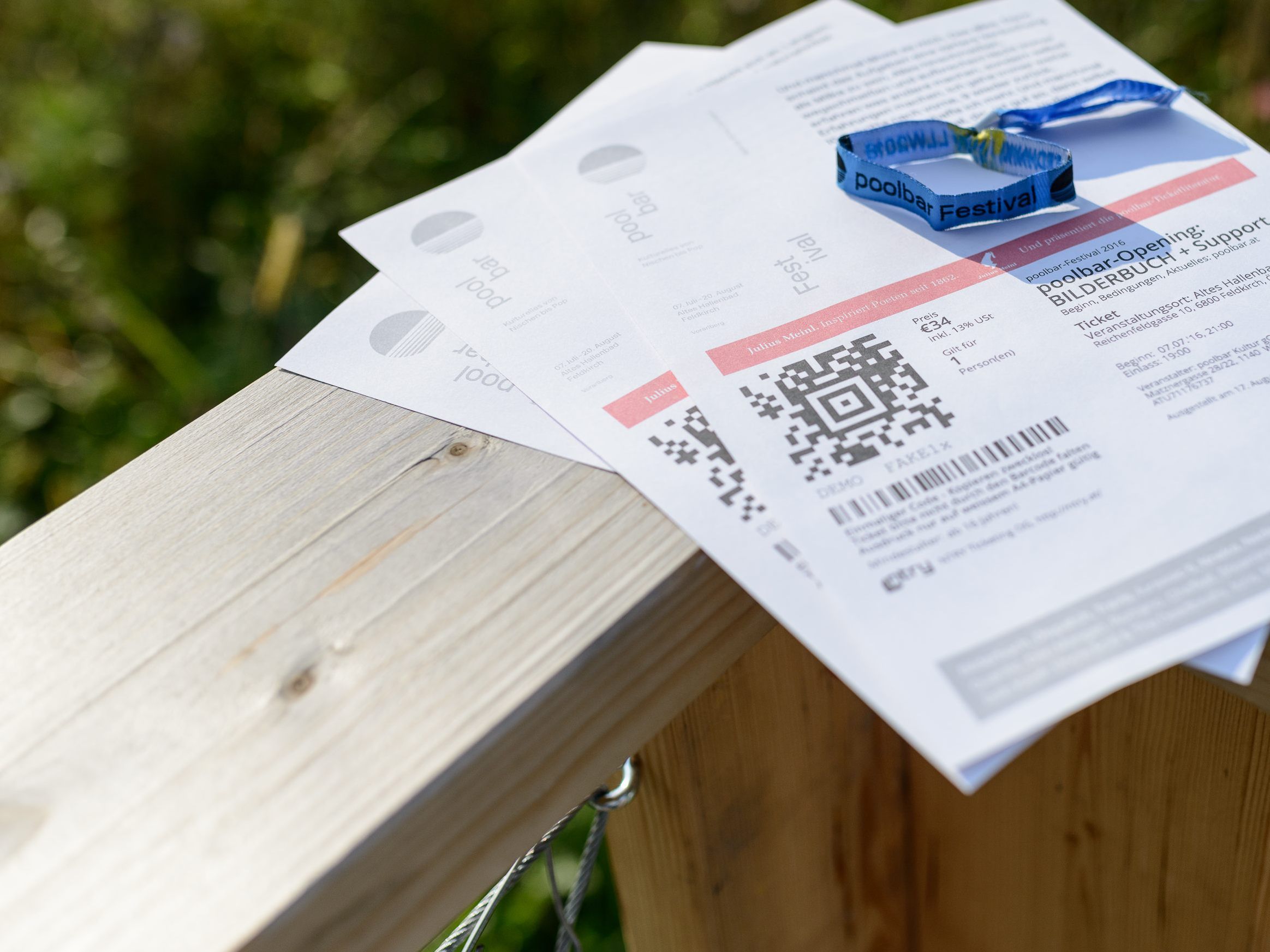 Es ist wieder Platz für Kurz-Poesie auf den elektronischen Tickets des poolbar-Festival 2018.