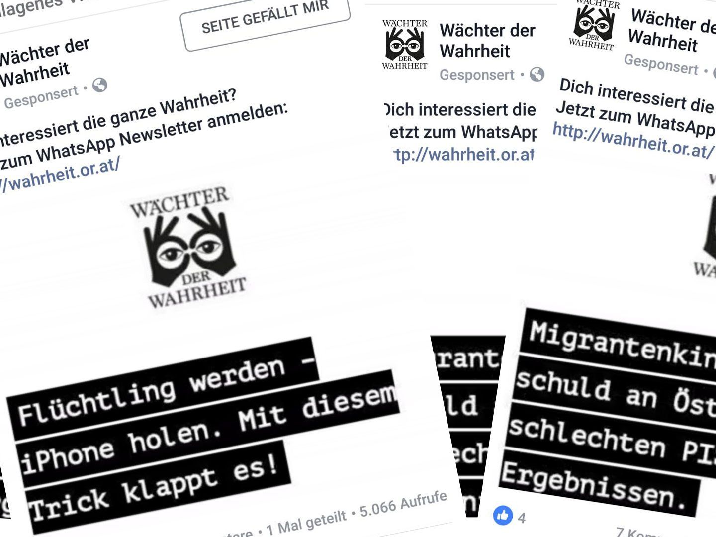 Seit Dienstag zeigt es solche Werbungen auf Facebook an.