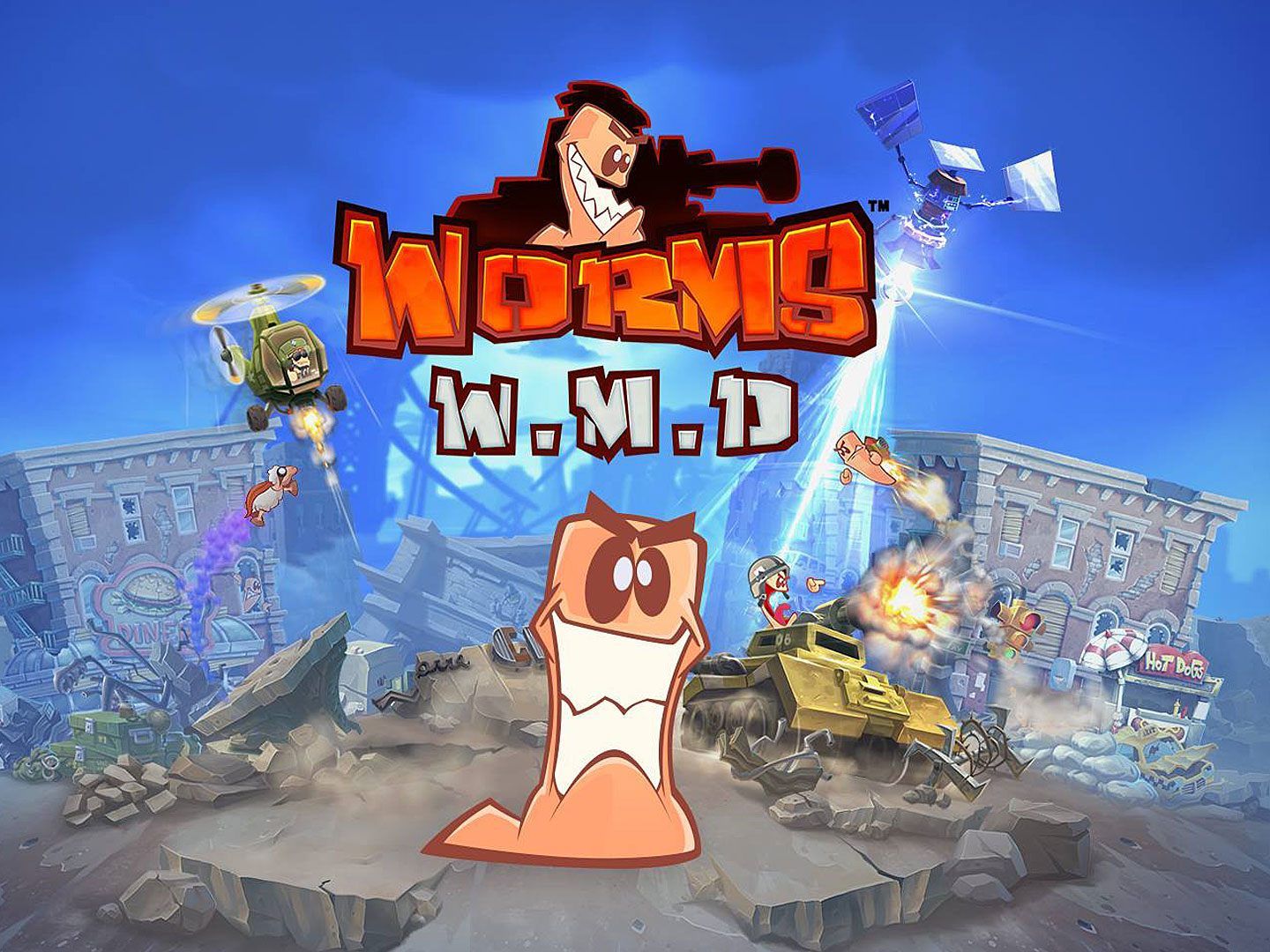 "Worms W.M.D." von Team17 - Multiplayer-Spaß für bis zu sechs Spieler.
