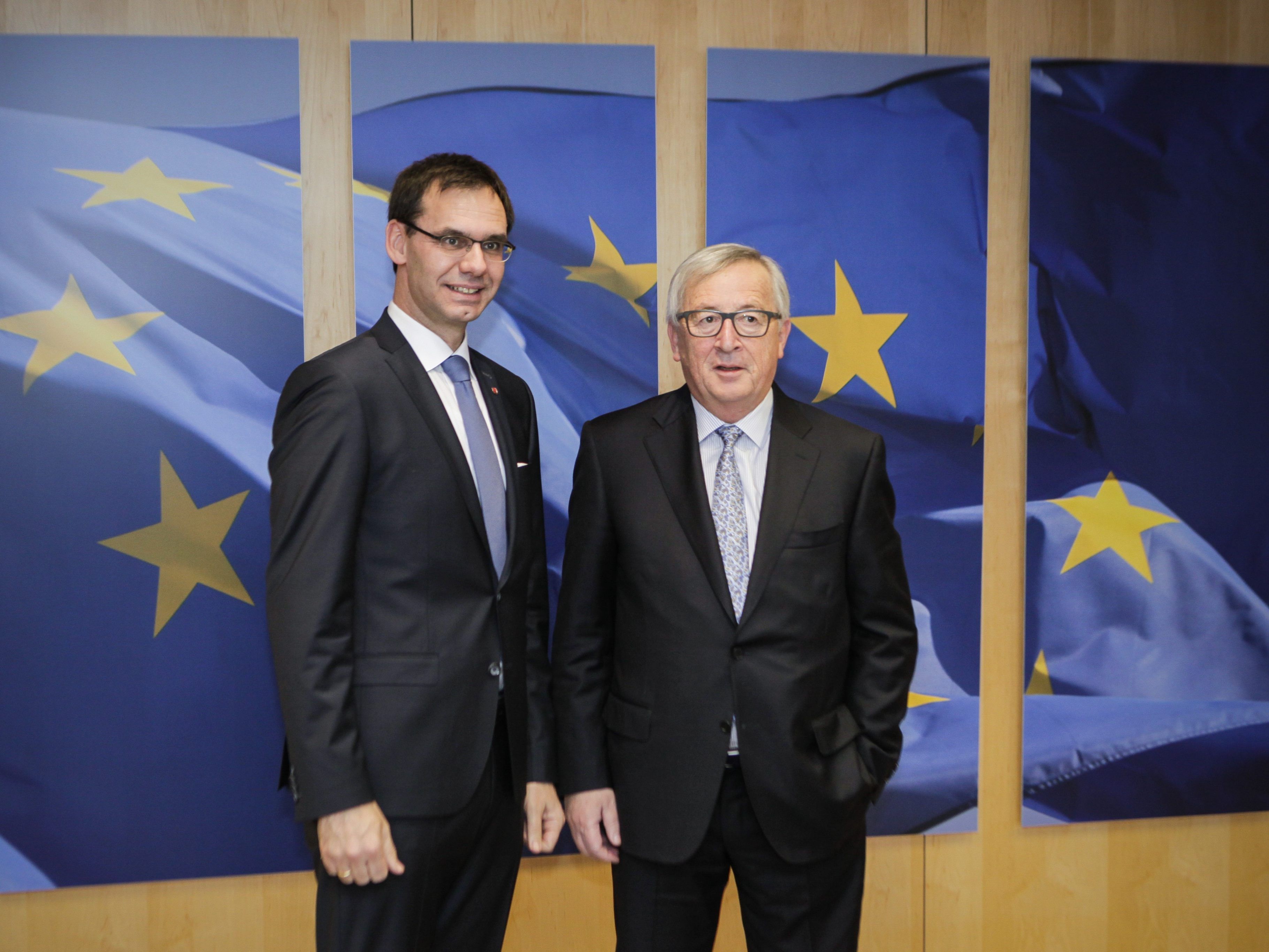 Vorarlbergs Landeshauptmann Markus Wallner traf sich mit EU-Kommissionspräsident Jean-Claude Juncker in Brüssel.