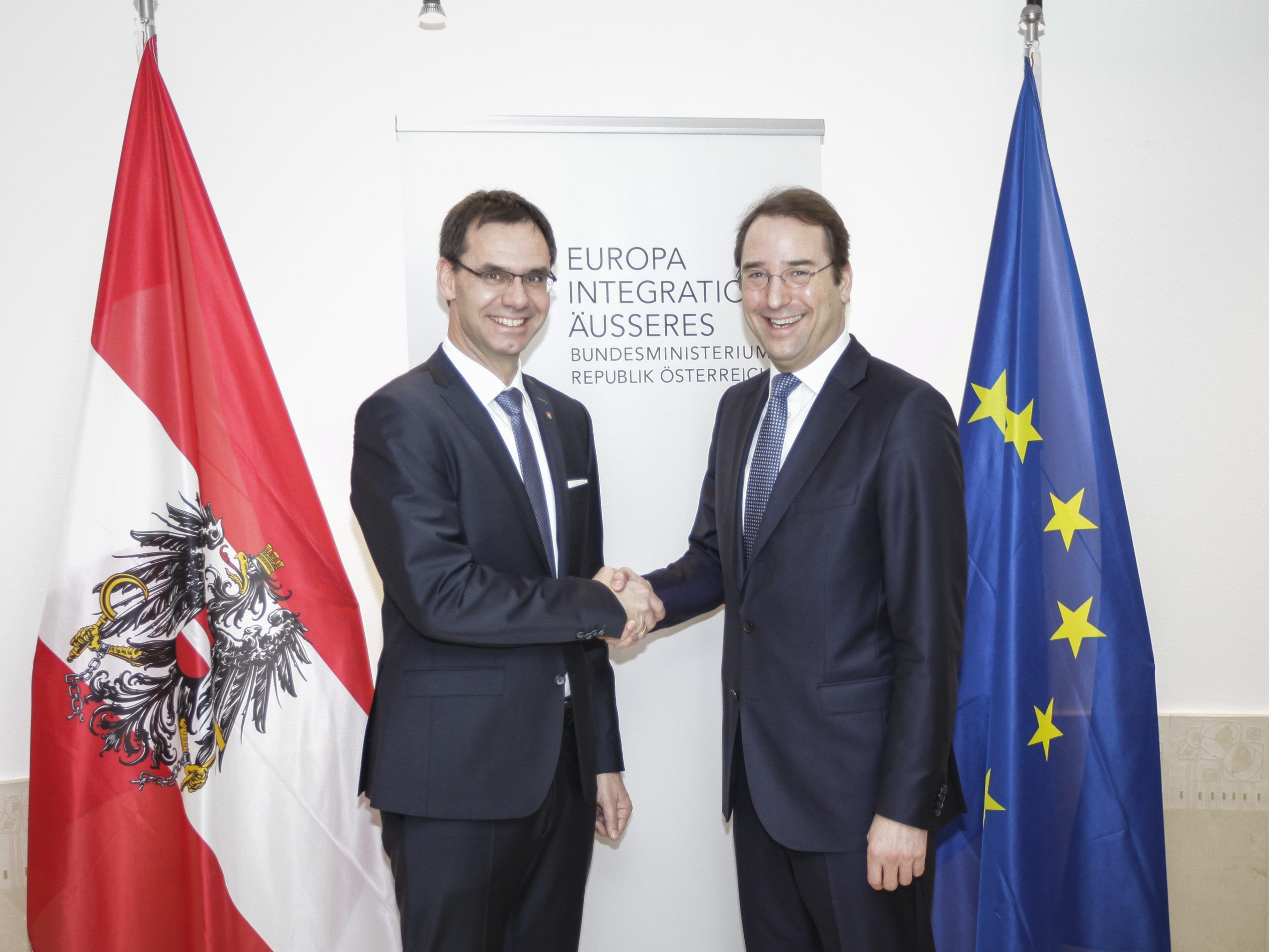 Landeshauptmann Markus Wallner traf Österreichs EU-Botschafter Nikolaus Marschik in Brüssel.