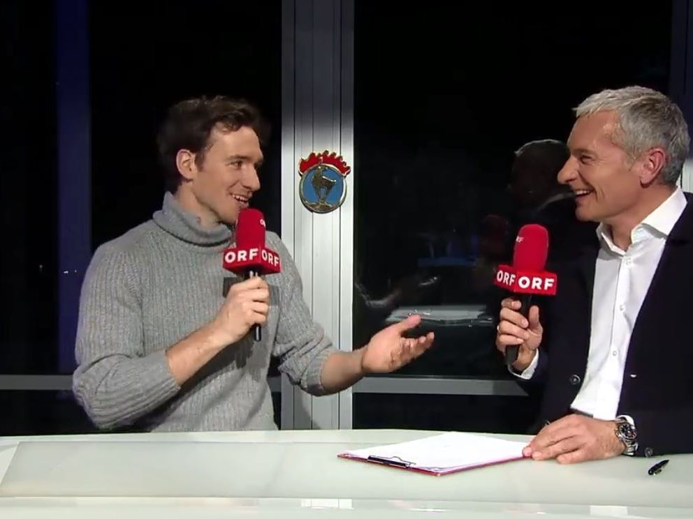 Immer kultig: Felix Neureuther und Rainer Pariasek.
