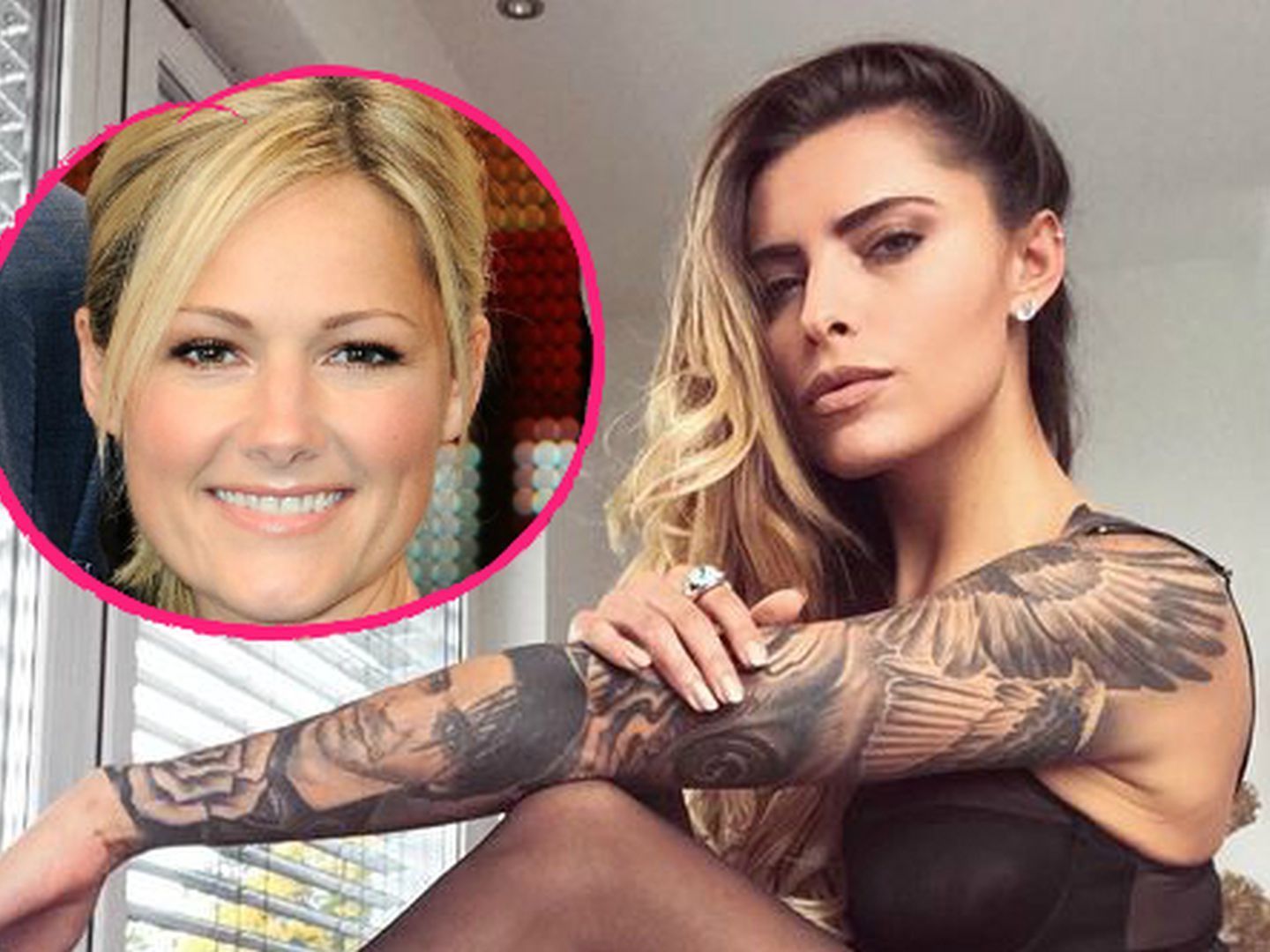Ob Sophia Thomalla wohl bald ein Helene Fischer-Tattoo hat?