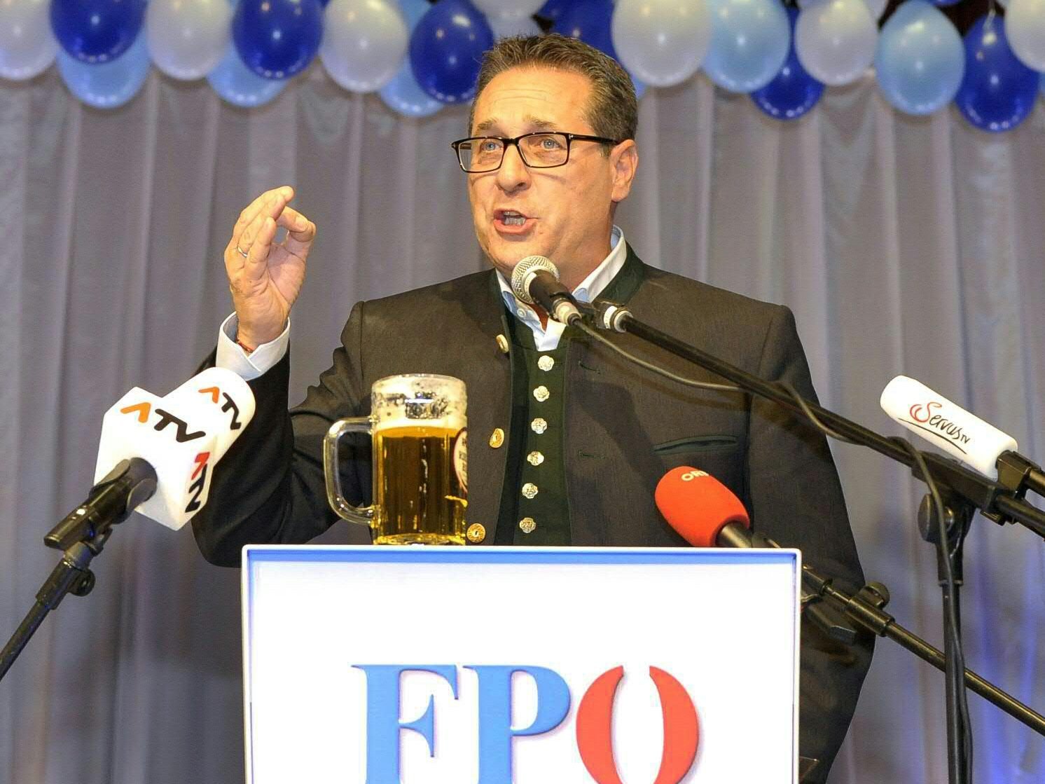 Strache teilte bei seiner Rede am Aschermittwoch gehörig ausgeteilt.
