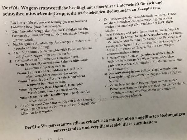 Sicherheitsvorgaben Umzugswagen