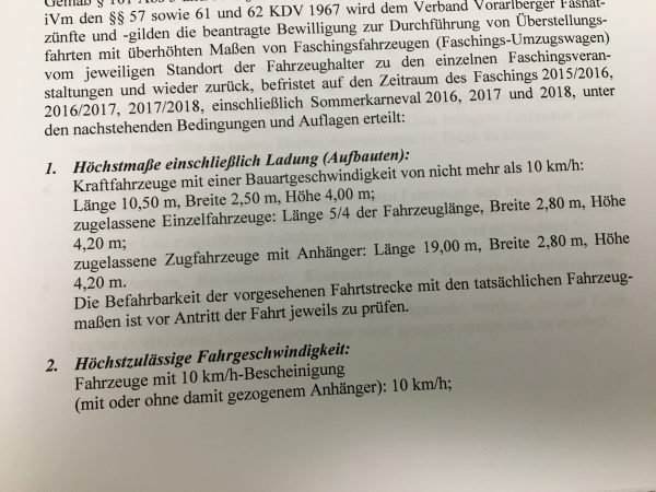 Größenvorgaben Umzugswagen