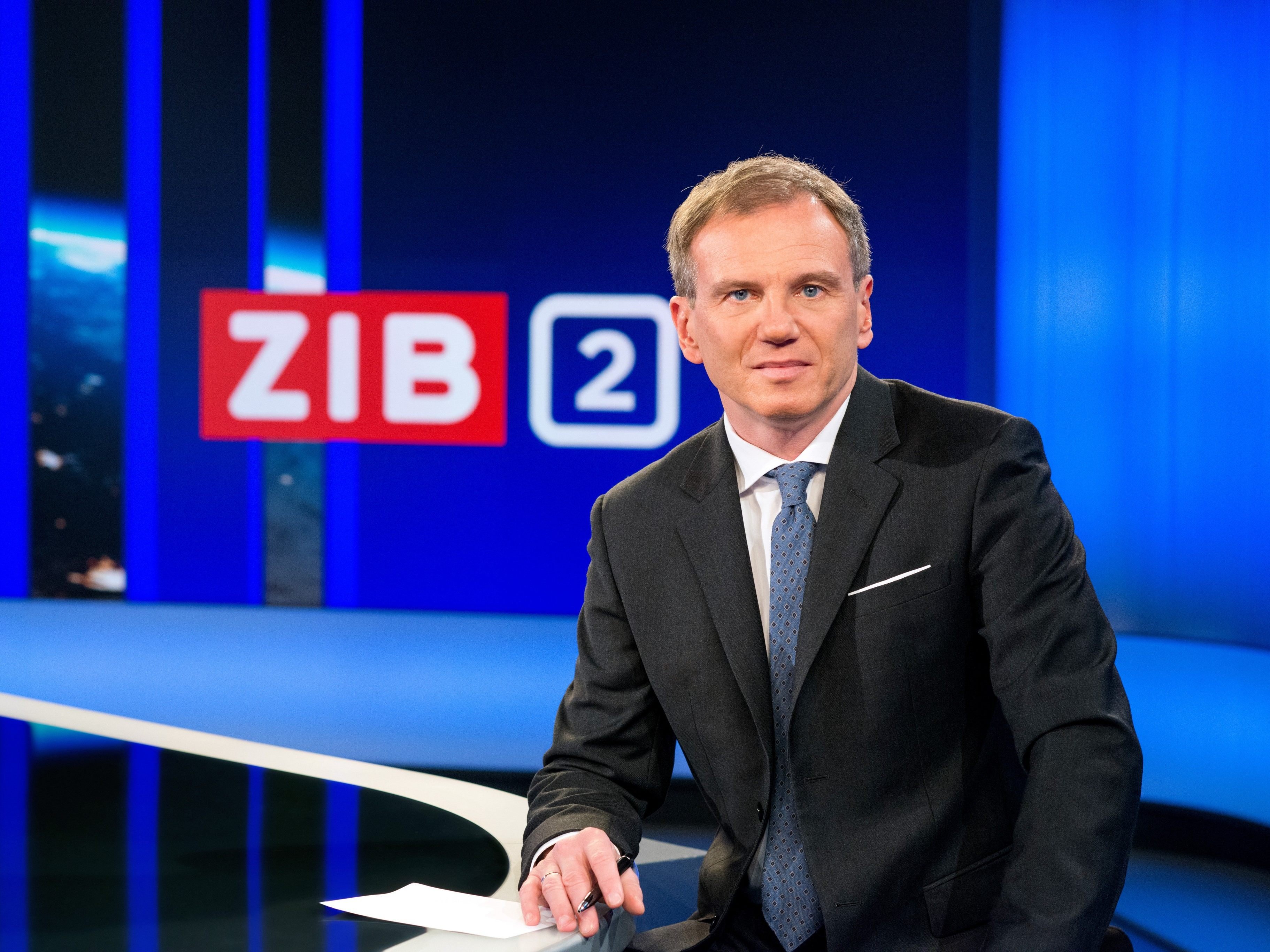 Armin Wolf im 'Zib 2'-Studio.