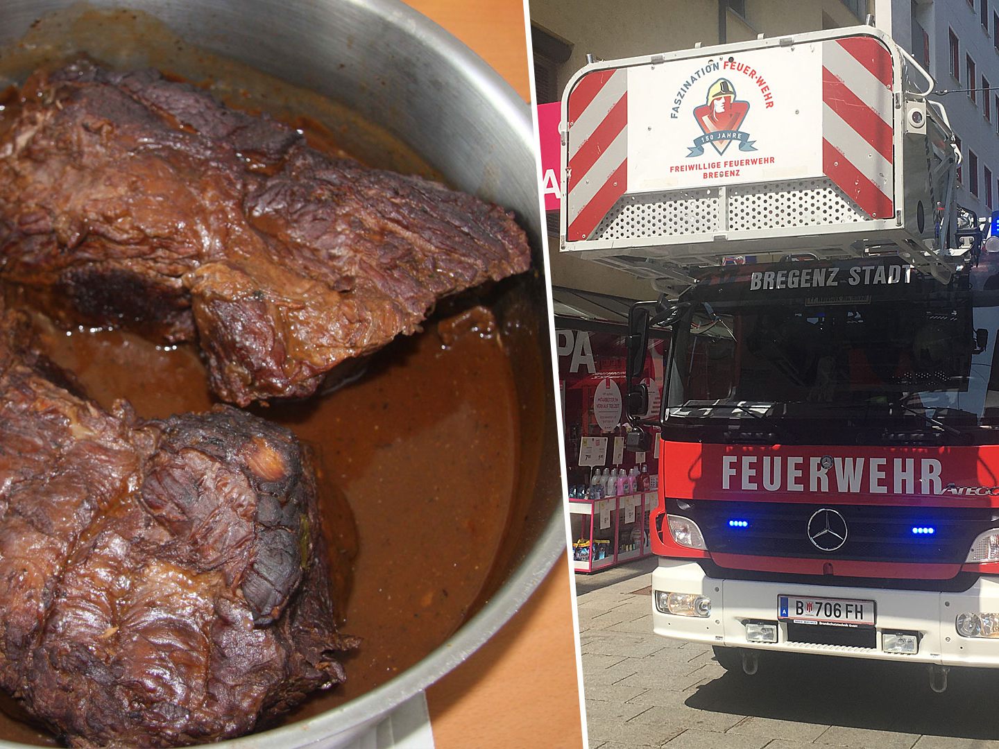 Mit Blaulicht einen Braten stehlen könnte noch ein Nachspiel haben.