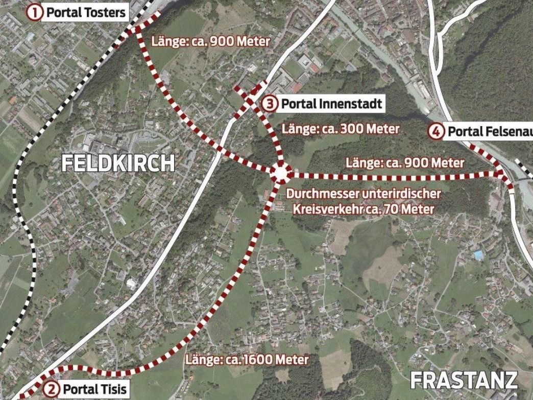 Das Genehmigungsverfahren für den Staddttunnel in Feldkirch hat in zweiter Instanz begonnen.