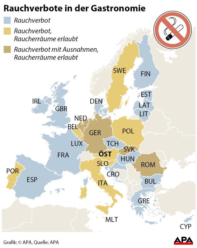 Rauchverbote in Europa