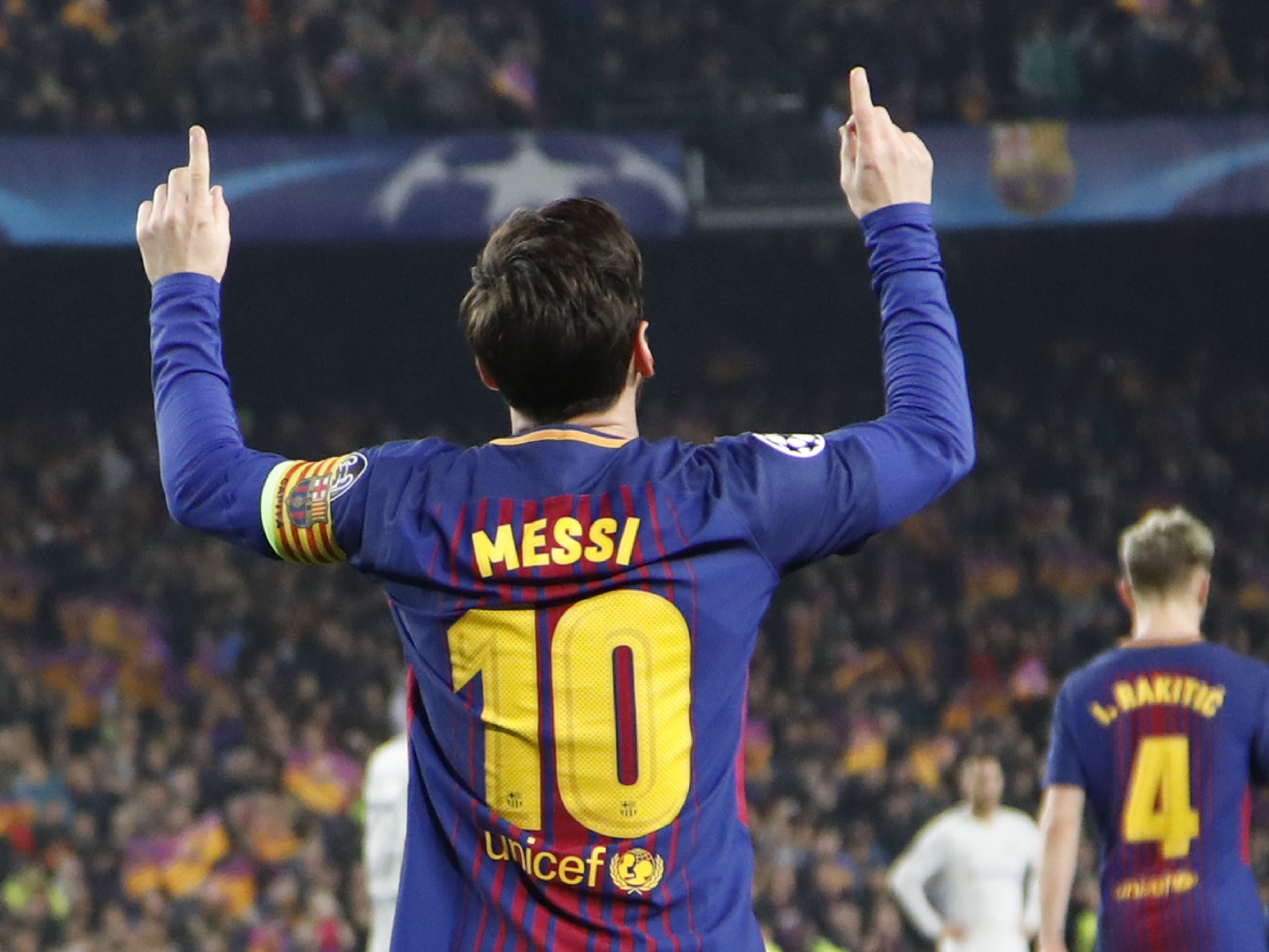Messi brachte den FC Barcelona mit 2 Toren und einer Vorlage ins CL-Viertelfinale.