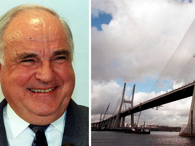 Am 29.03 wurde Helmut Kohl wieder gewählt und Europas größte Brücke eingeweiht.