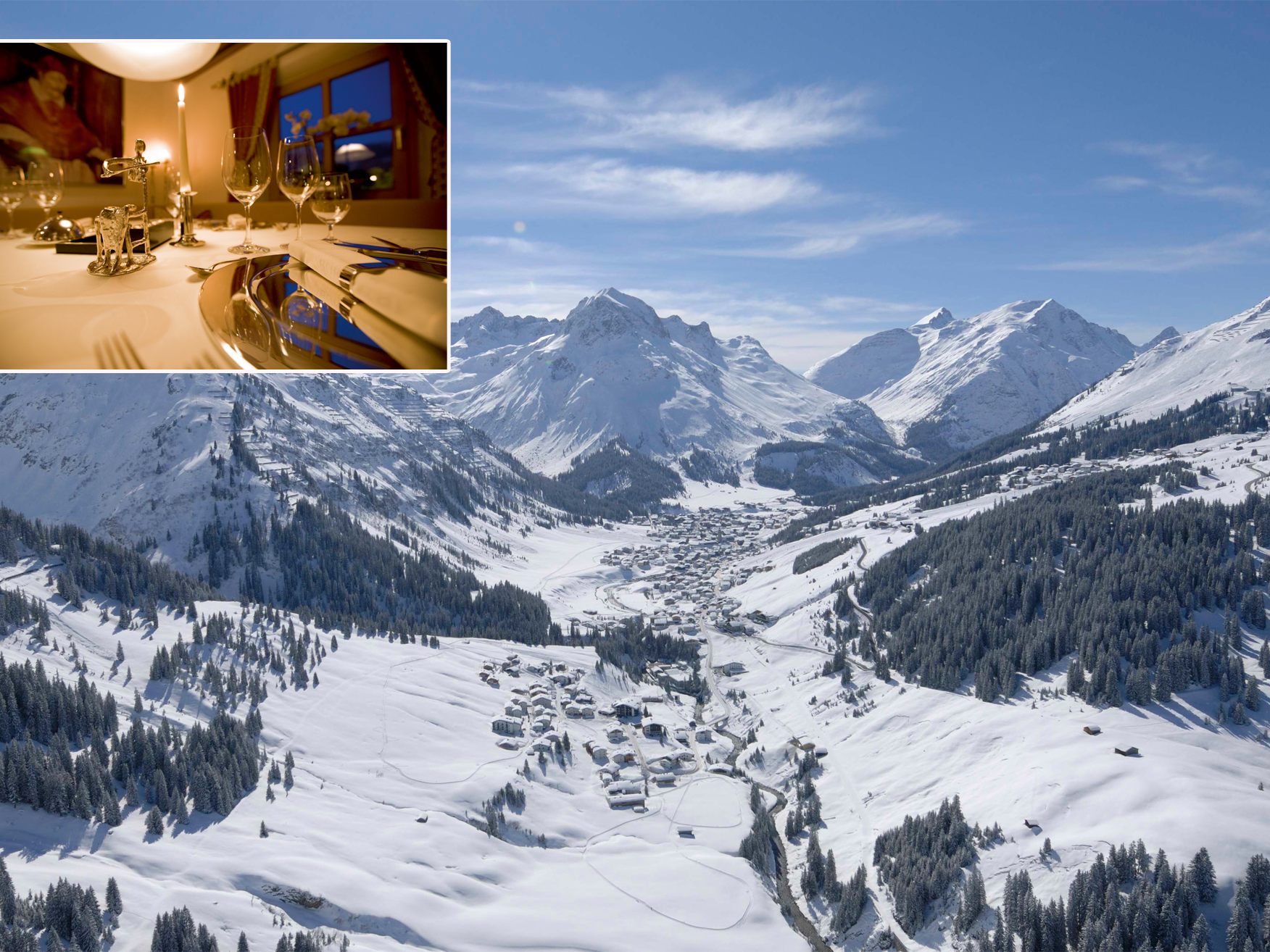 Geballte Kulinarik findet sich in Lech am Arlberg.