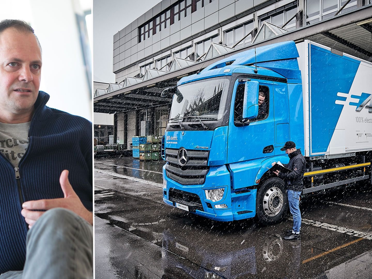 Michael Zimmermann im Gespräch über Lkw mit Elektroantrieb.