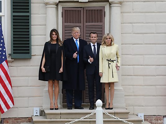 Trump und Macron sind offensichtlich zufrieden