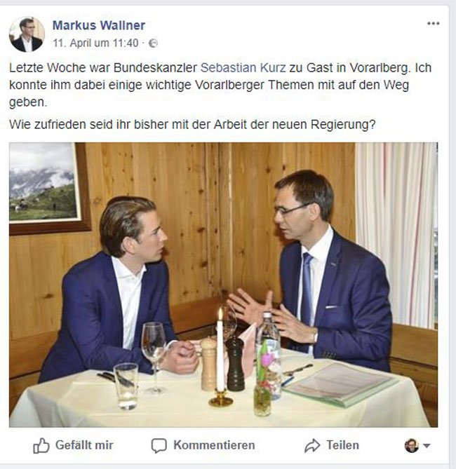 Land Vorarlberg, Facebook
