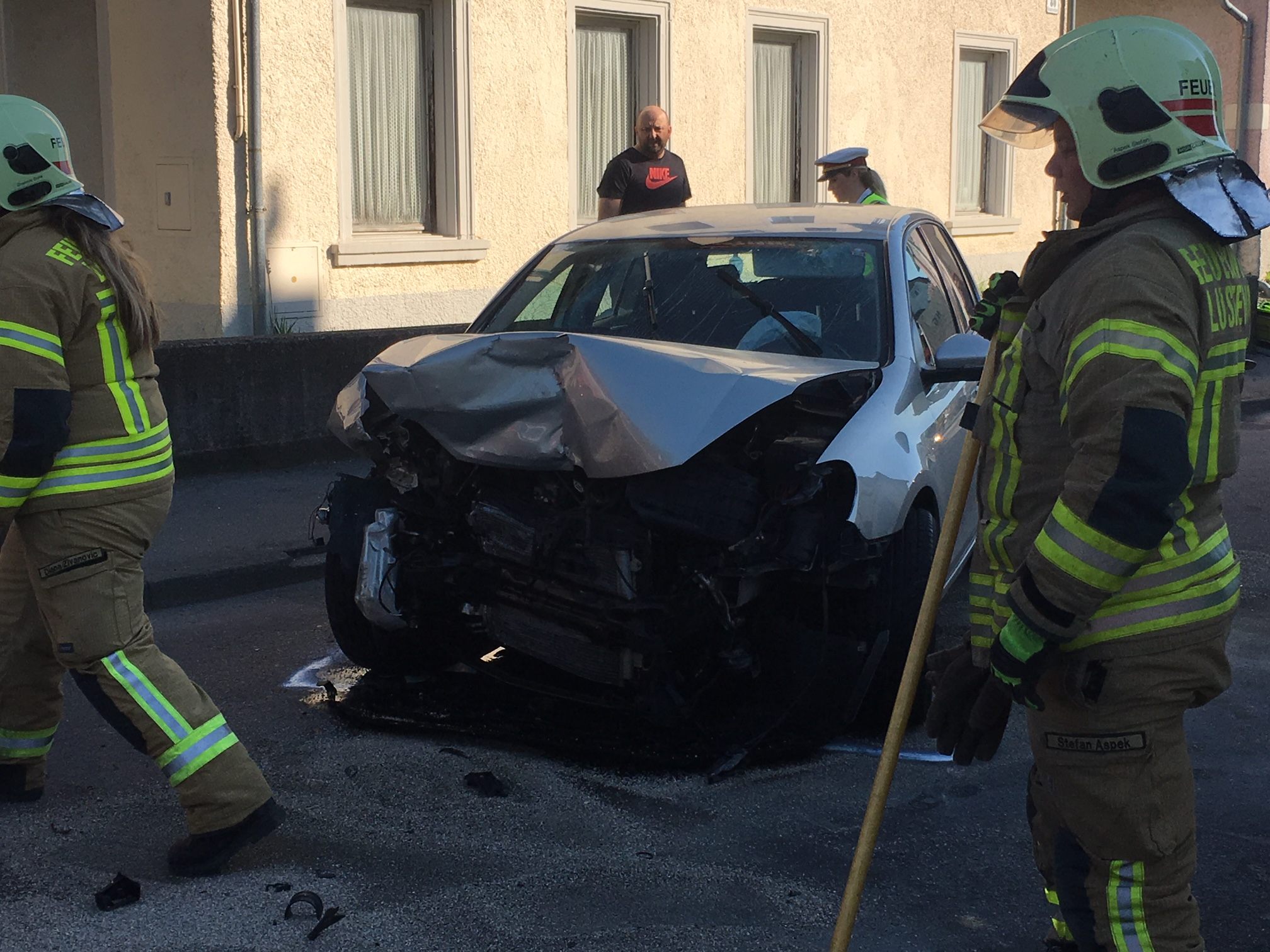 In der Lustenauer Augartenstraße kam es am Samstagmorgen zu einem Unfall.