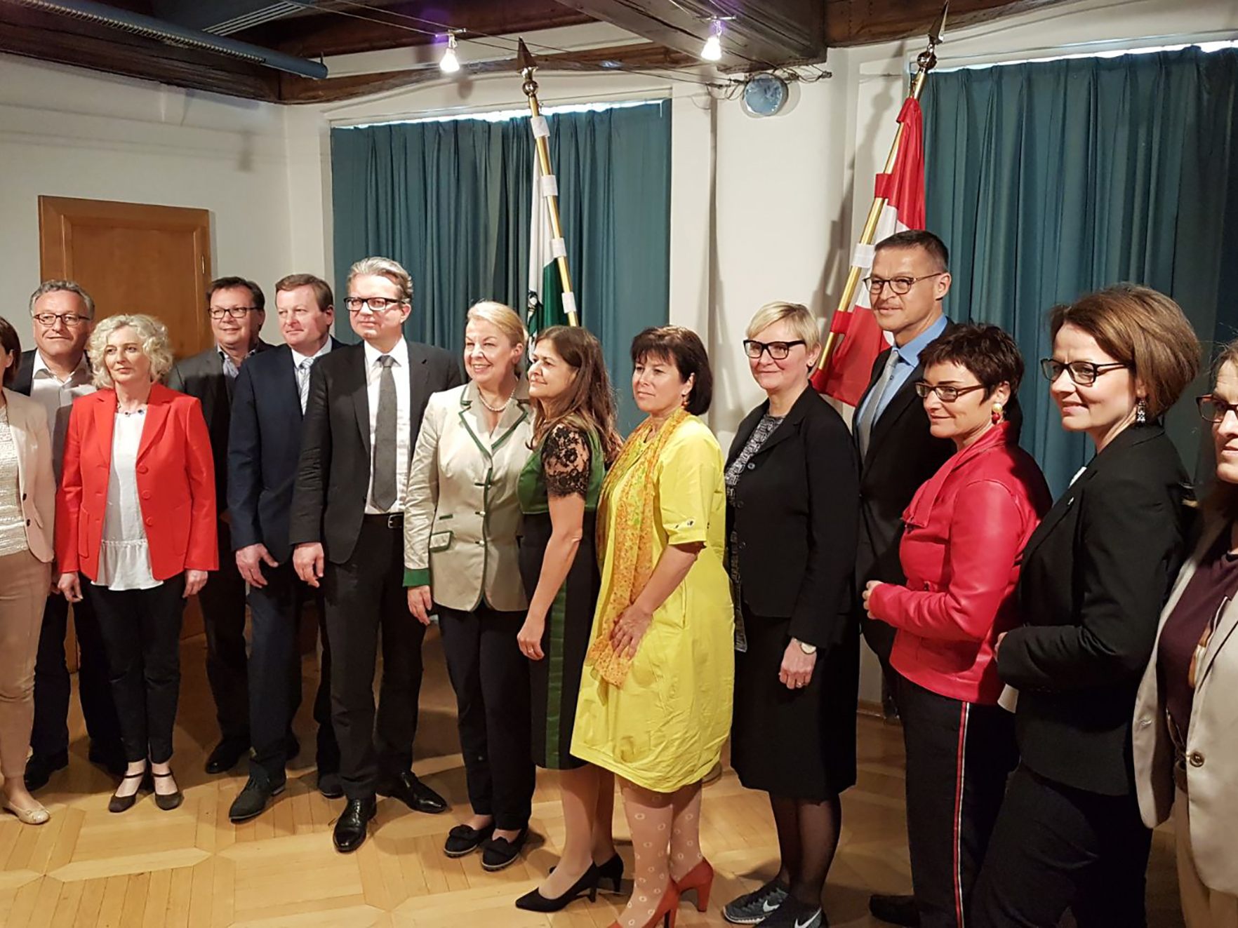 Landesrätin Wiesflecker und Landesrat Bernhard bei der Konferenz der Landessozialreferentinnen und -referenten in der Steiermark.