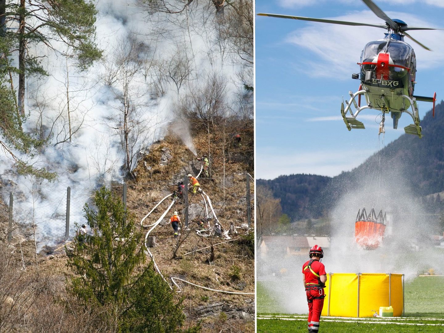Am Mittwochmittag brach der Waldbrand aus.