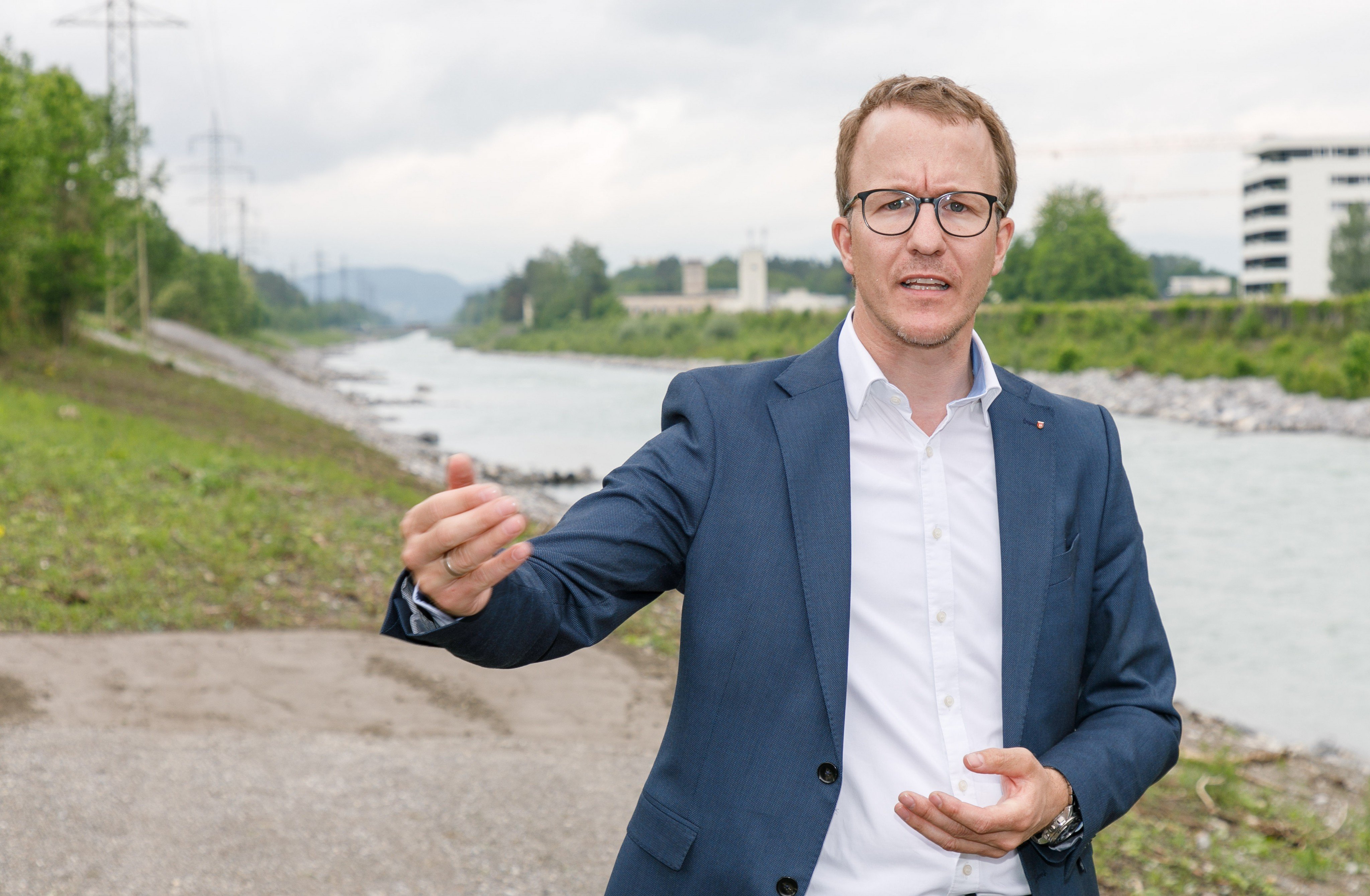 Landesrat Gantner bei der feierlichen Inbetriebnahme.
