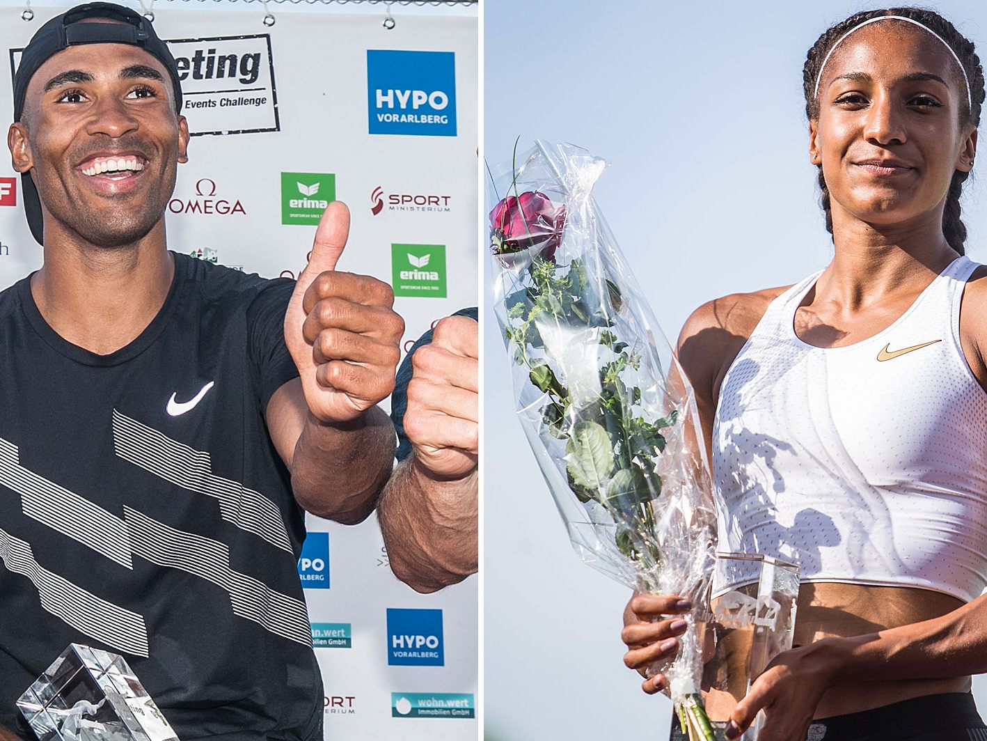 Damian Warner und Nafissatou Thiam wiederholten ihre Siege aus dem Vorjahr beim Mehrkampfmeeting 2018 in Götzis.