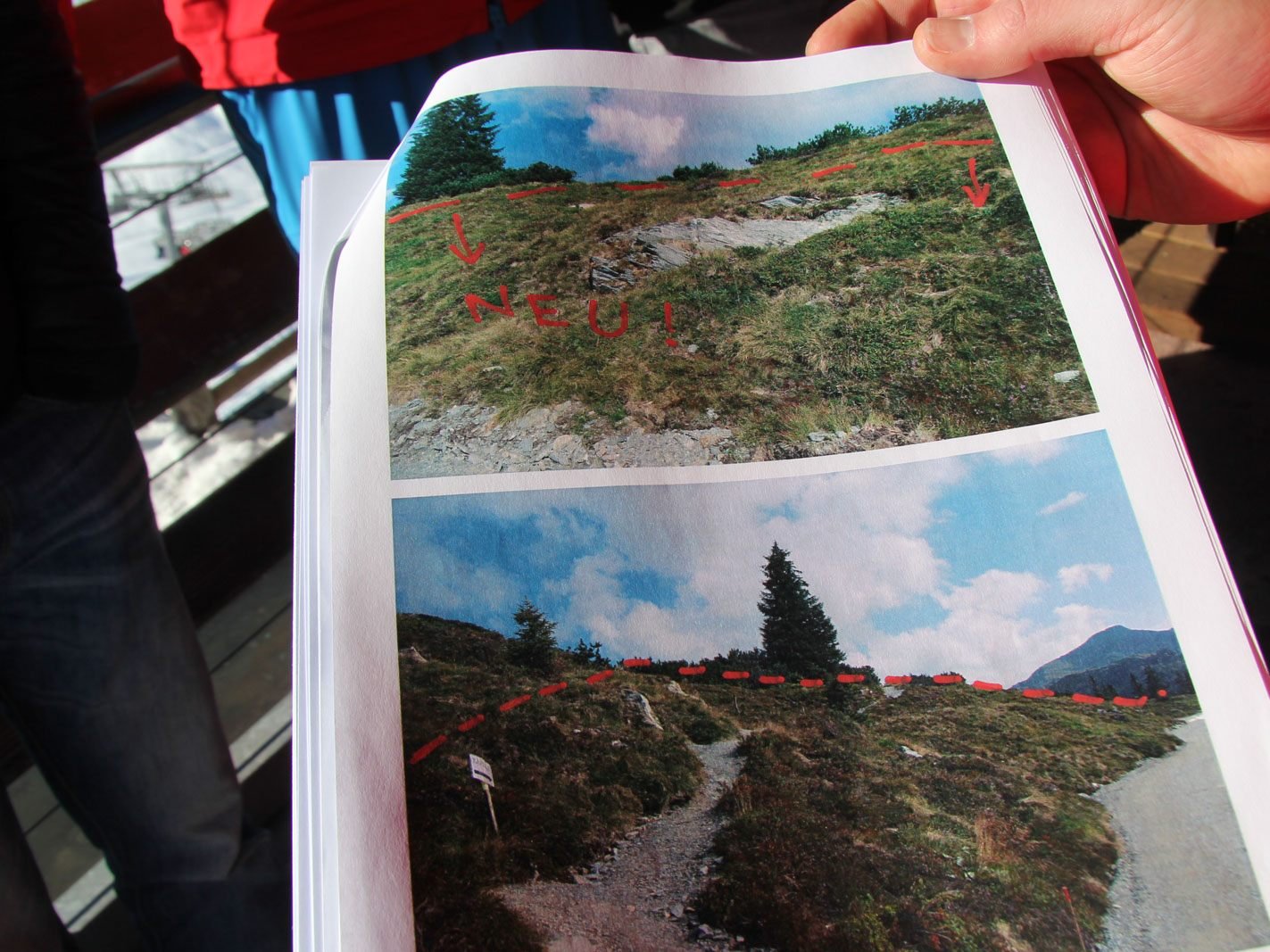 Die pläne des geplanten Speicherteiches im Montafon.