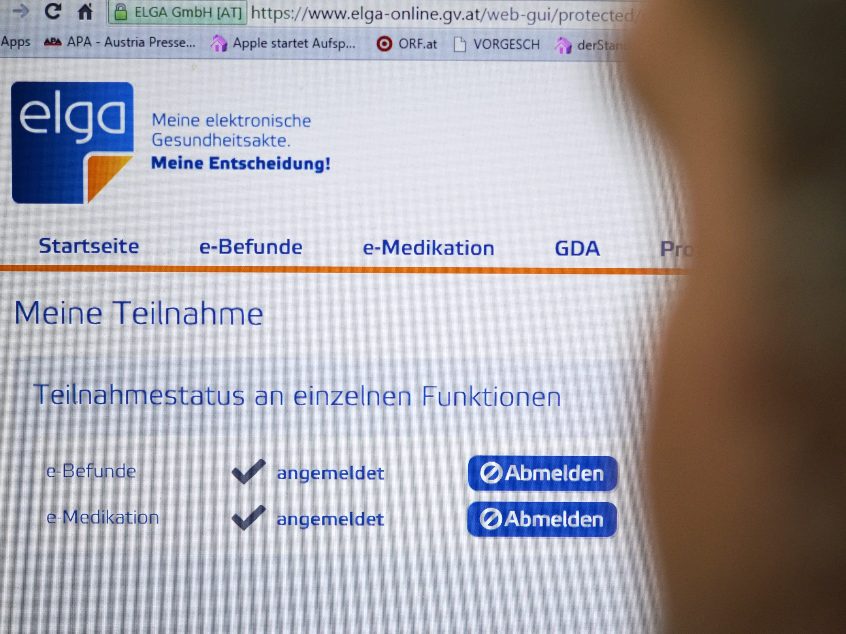 5.000 Nutzer meldeten sich nach der Forschungsdaten-Debatte von ELGA ab.