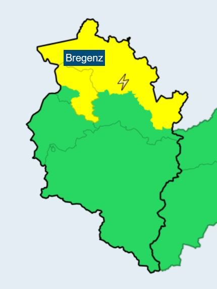 Akute Gewitterwarnung im Raum Bregenz