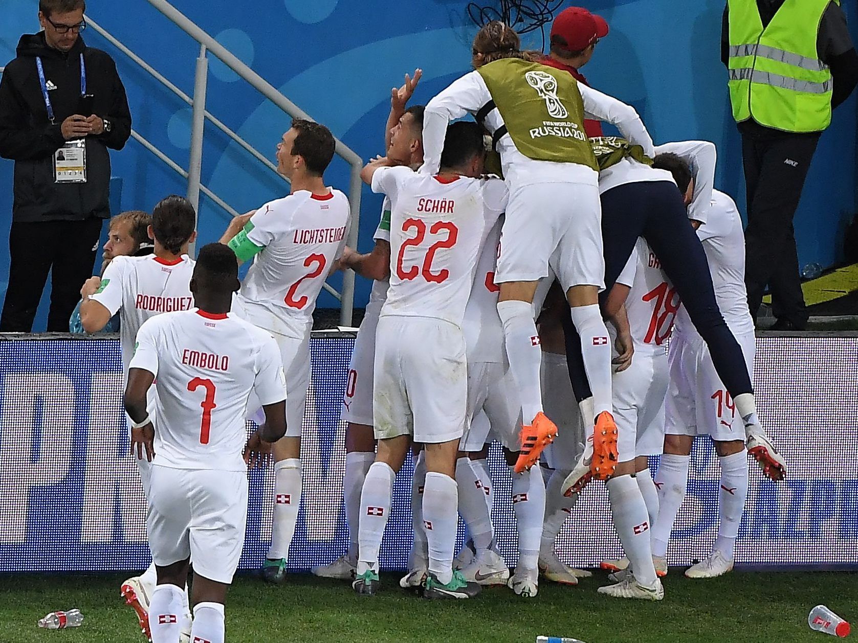 Die Schweiz jubelte gegen Serbien über den ersten Sieg bei der WM 2018.