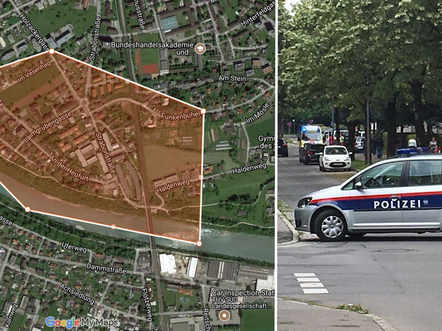 Großeinsatz der Polizei in Bregenz nach Schießerei.