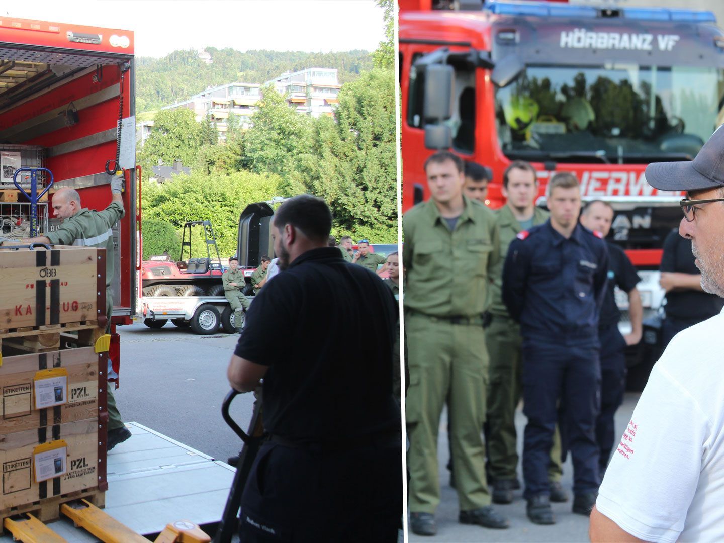 Die Ortsfeuerwehren Leiblachtal übten für den Ernstfall.