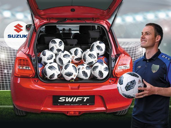 35 Bälle befanden sich im Kofferraum des Suzuki Swift