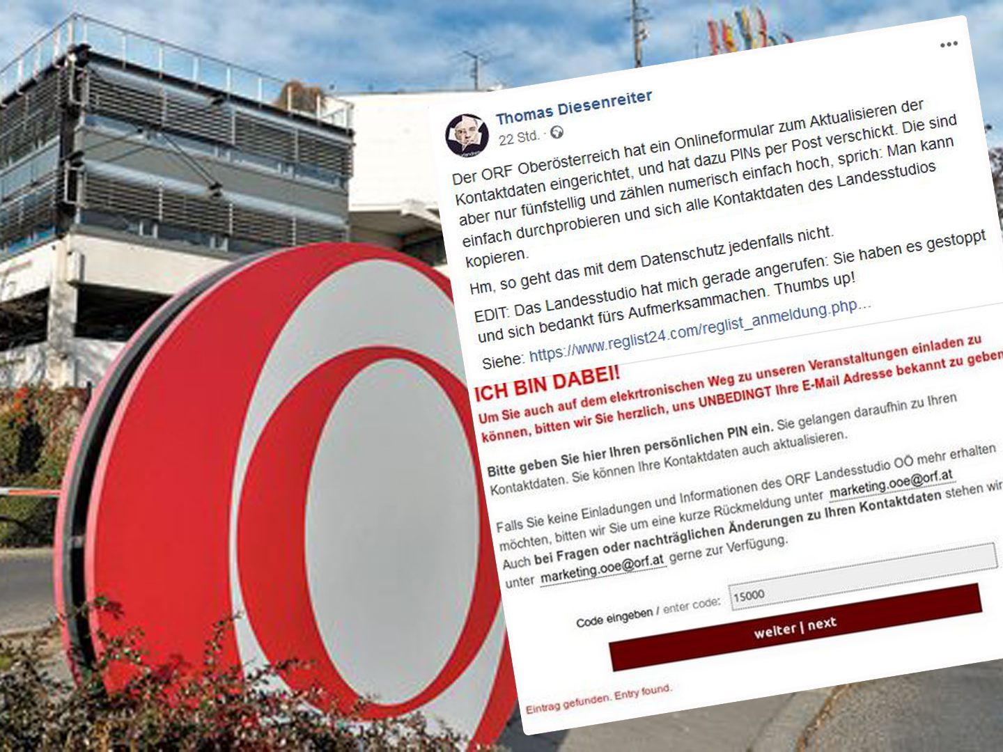 Der Daten-Aktivist Thomas Diesenreiter deckte ein großes Daten-Leck beim ORF auf.