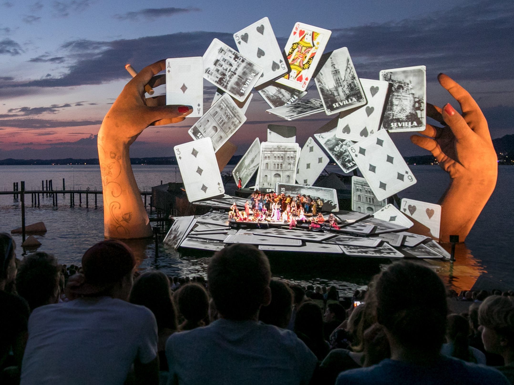 Schon die Generalprobe für "Carmen" 2018 auf der Seebühne war ein spektakuläres Erlebnis.