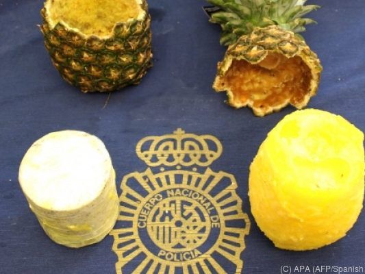 800 bis 1.000 Gramm Kokain waren in jeder der Früchte versteckt