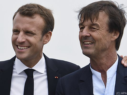 Nicolas Hulot (r.) verlässt das Team von Macron