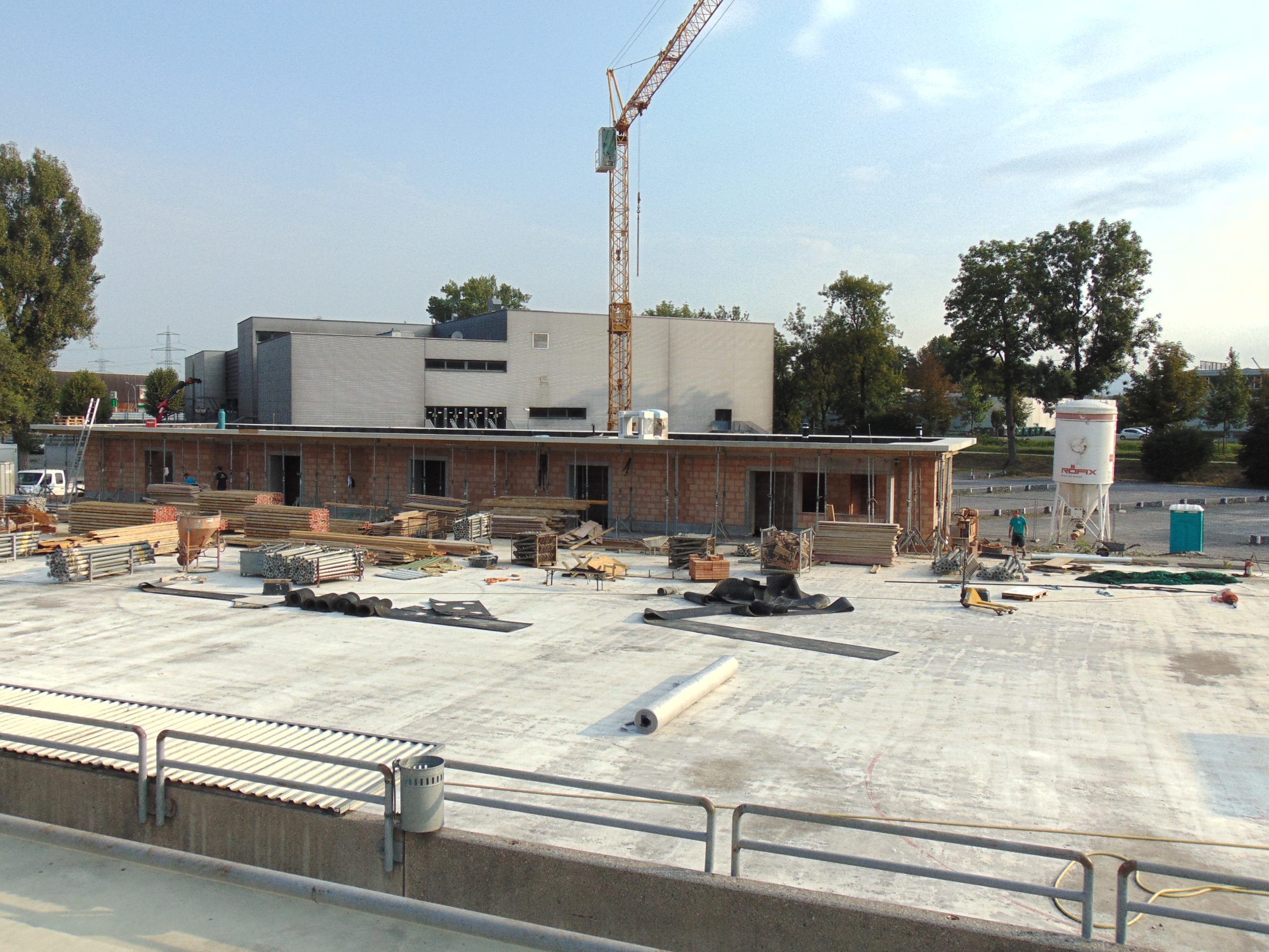 Im Eisstadion Hohenems herrscht derzeit noch Großbaustelle