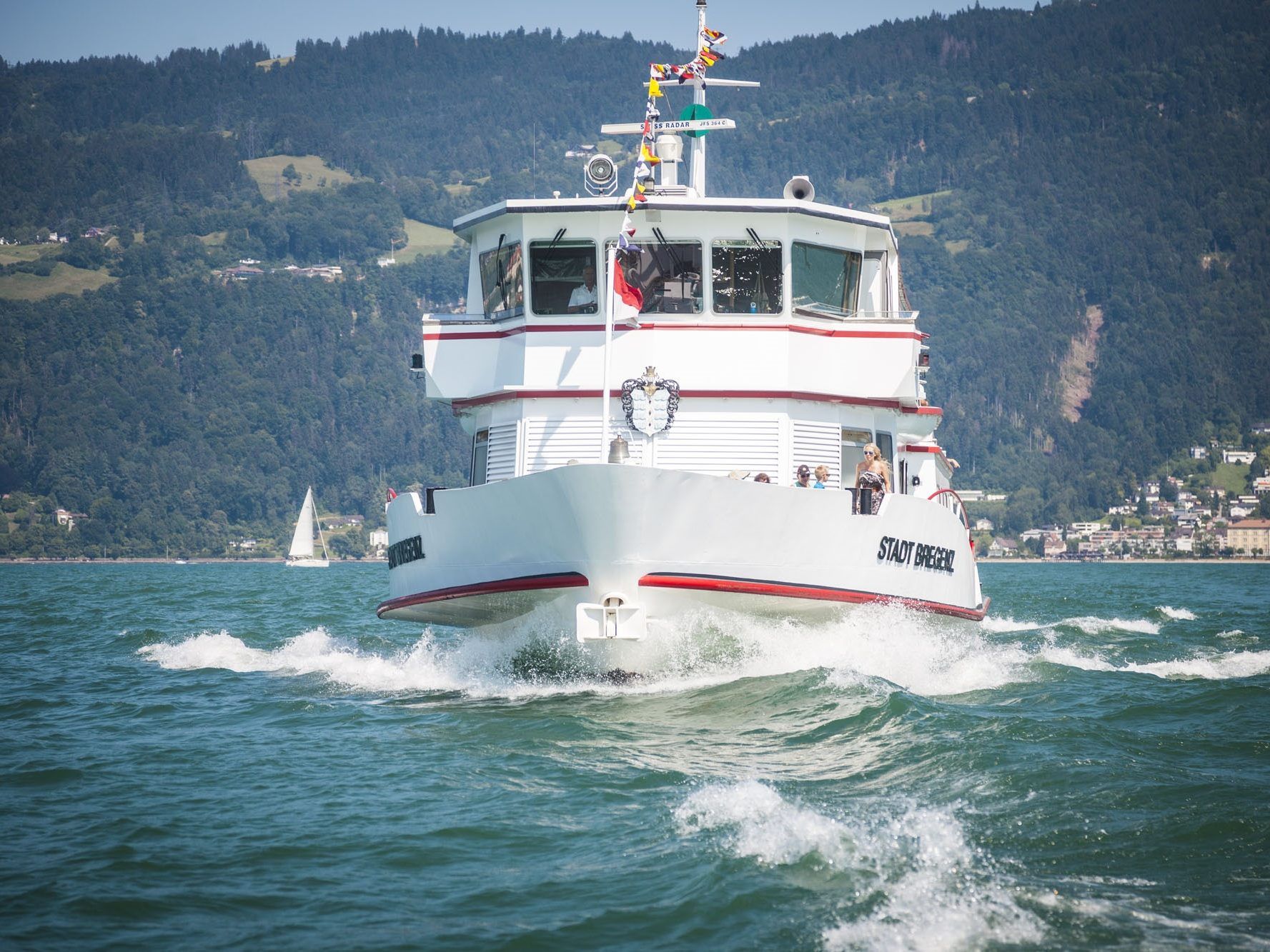 Trotz Niedrigwasser fahren die Schiffe der Vorarlberg Lines weiter über den Bodensee.