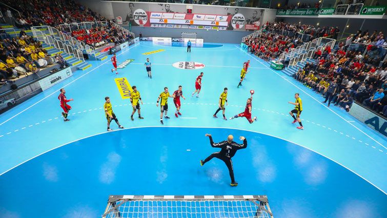 Szenen vom Derby im März 2018. Bild: VOL.AT/Klaus Hartinger