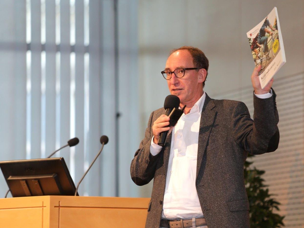 Landesrat Johannes Rauch auf dem europäischen Radgipfel 2018 in Salzburg.