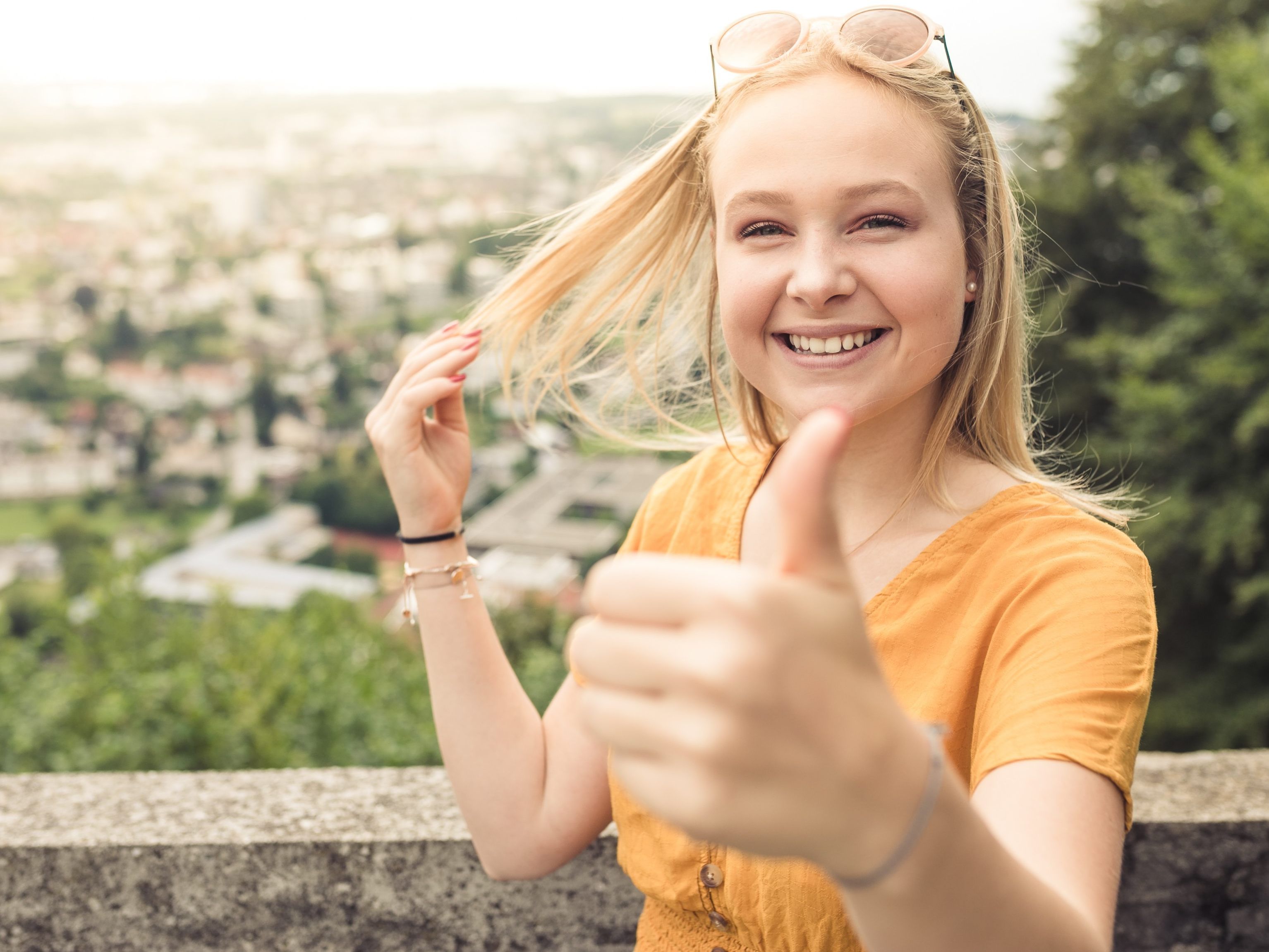 Daumen hoch für das fantastische September-Wetter.