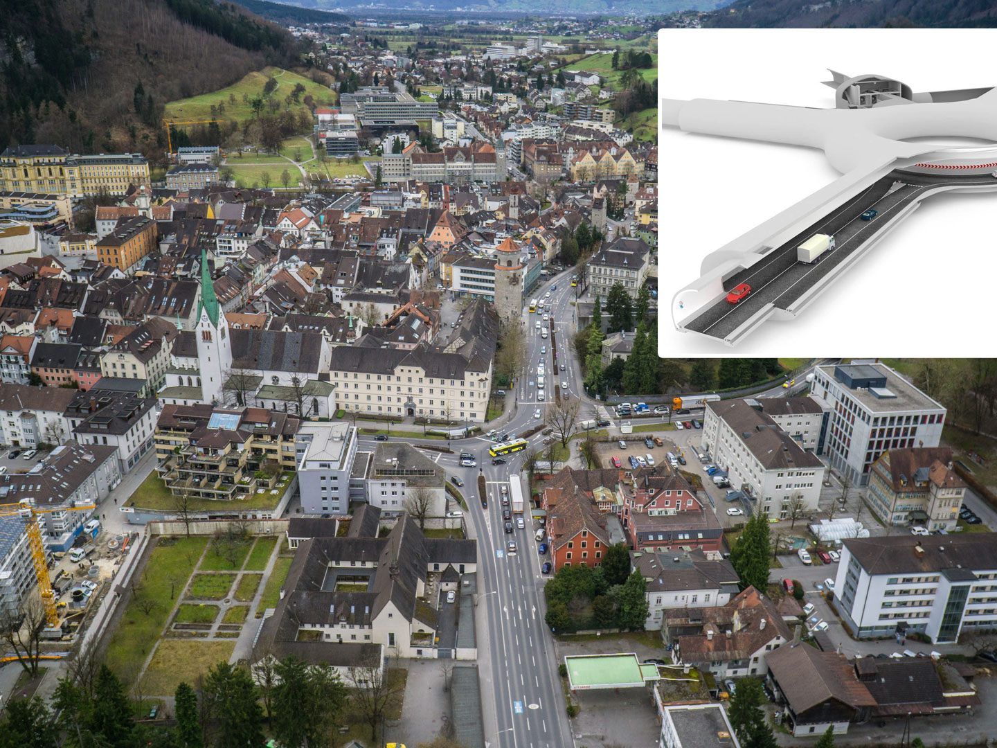 Zweck des Tunnels ist eine nachhaltige Verkehrslösung für die Stadt.